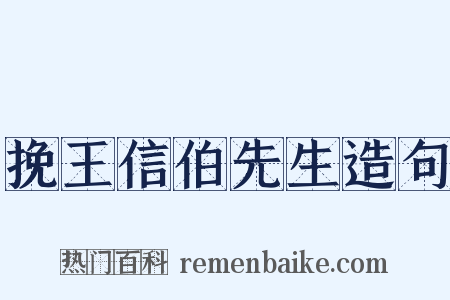 挽王信伯先生造句是什么意思的图片